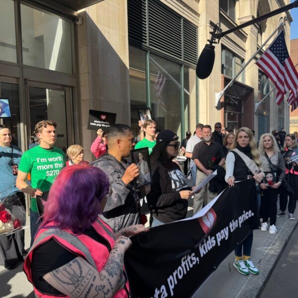 Parents Unite Against Online Harms: Protest Outside Meta's NYC Office After Losing Children